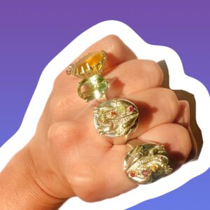 Nocturnal Frog Signet Ring (Opal)