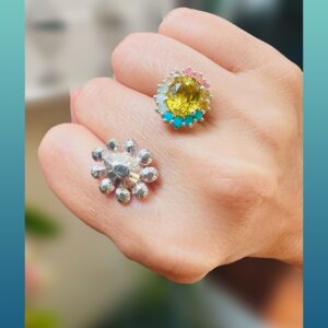 Beloved Twisted Double Ring/ Yellow Sapphire