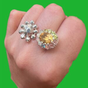 Beloved Twisted Double Ring/Citrine