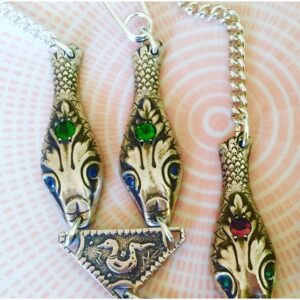 Double Serpent Necklace/MADE TO ORDER