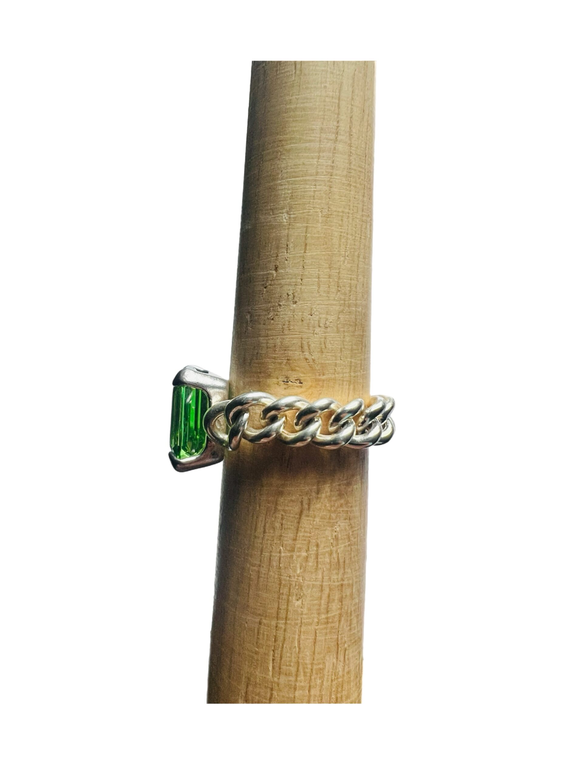 Solitaire Chain Ring/Palm Green - Image 2